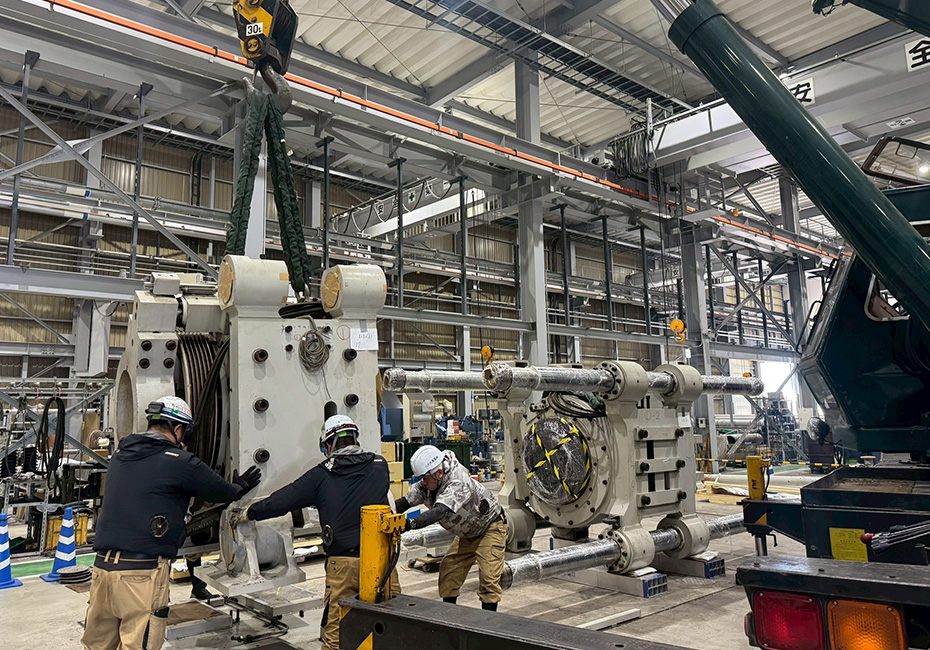 重量物の設置工事施工イメージ